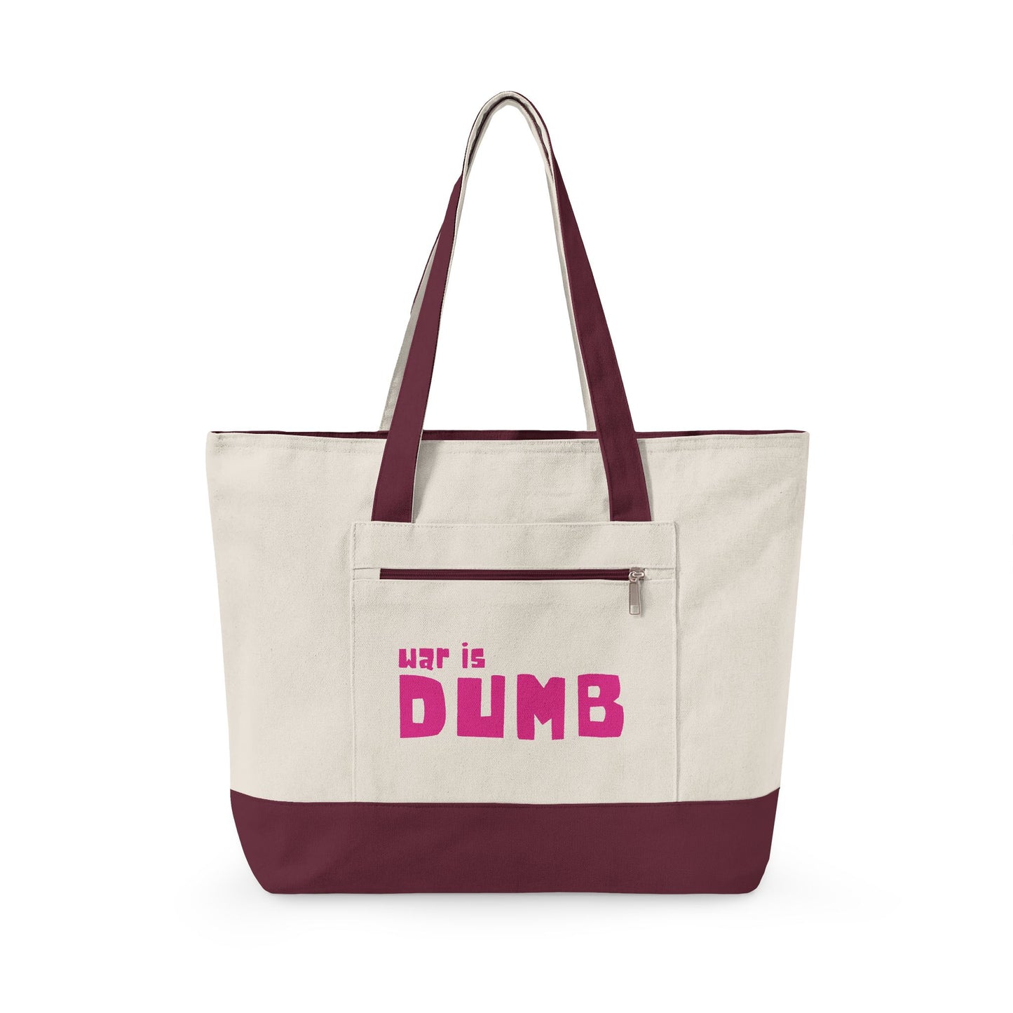 War is Dumb Canvas Tote